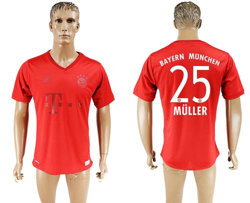 Bayern Munchen #25 Muller Marine Environmental Protection Home Soccer Club Jersey